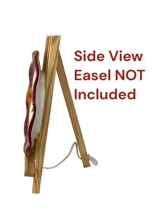 Hand Painted Rooster Sunflowers Decorative Plate Red Cream Yellow Vintage 1990 - Picture 3 of 15